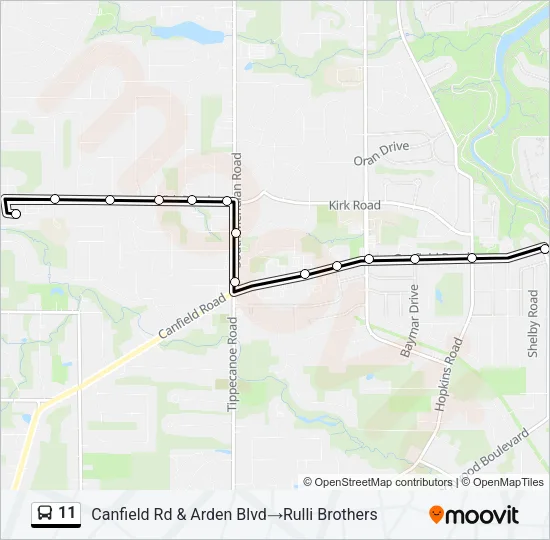 11 Bus Line Map