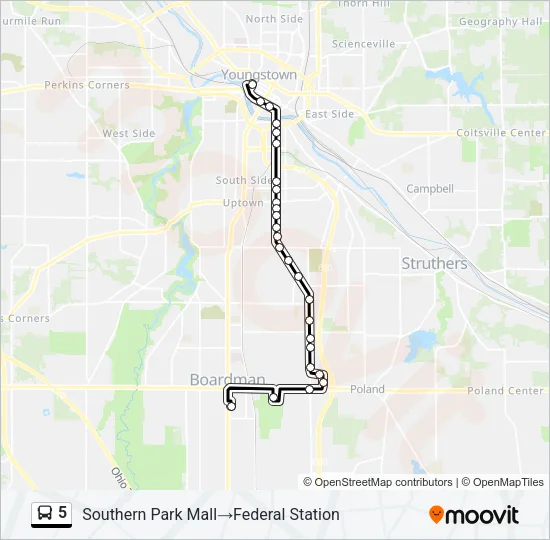 5 Bus Line Map