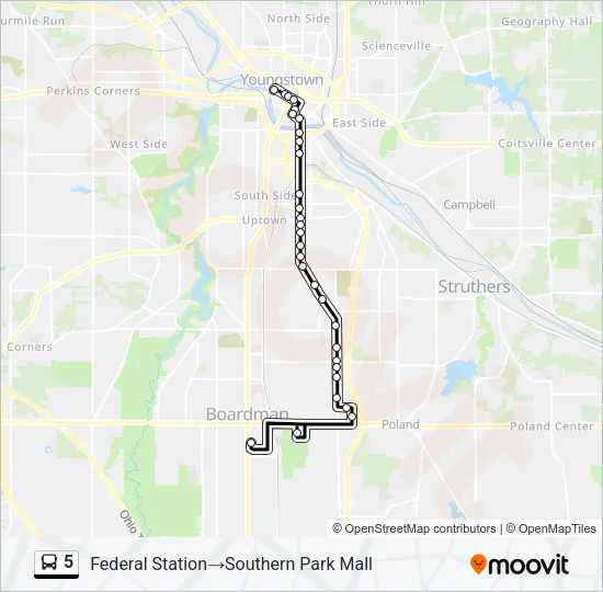5 Bus Line Map