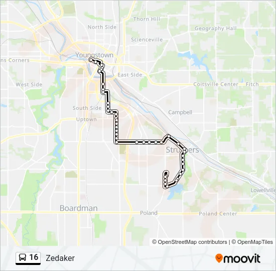 16 Bus Line Map
