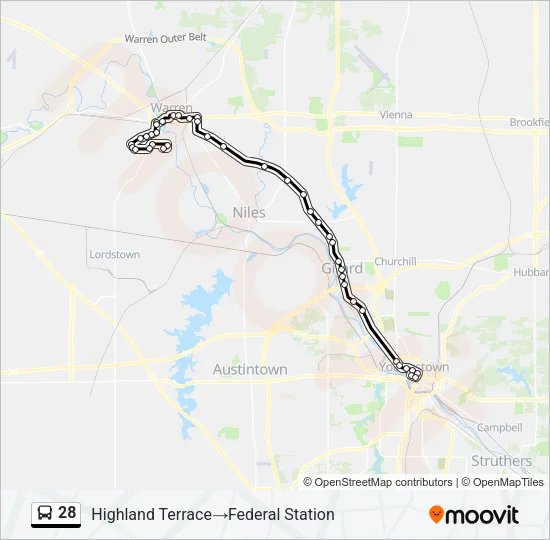 28 Bus Line Map