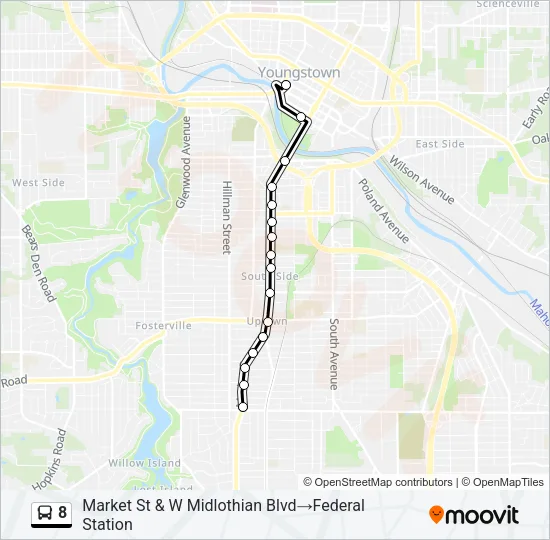 8 Bus Line Map