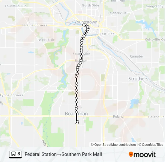 8 Bus Line Map
