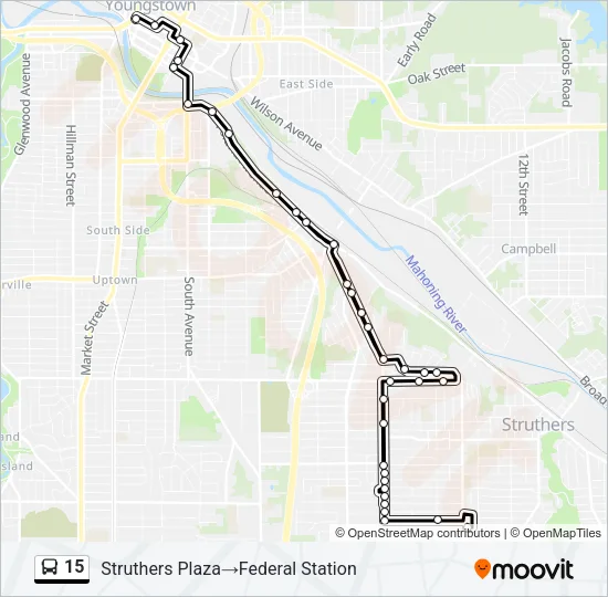 15 Bus Line Map
