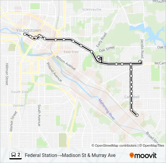 2 Bus Line Map
