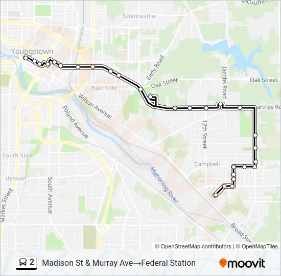 2 Bus Line Map
