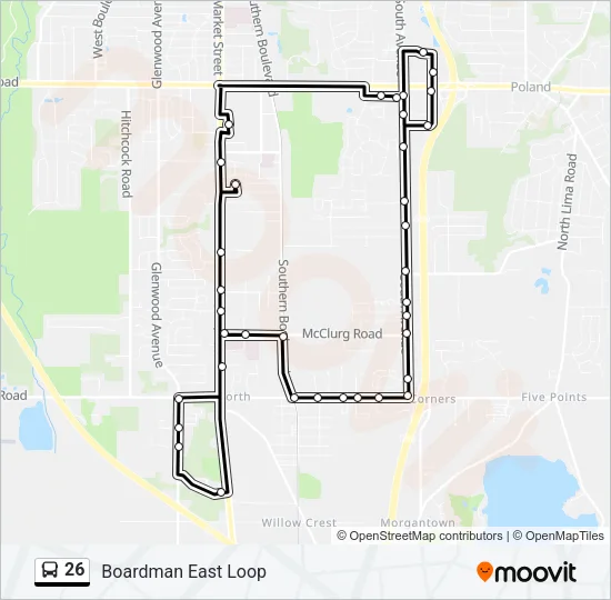26 Bus Line Map