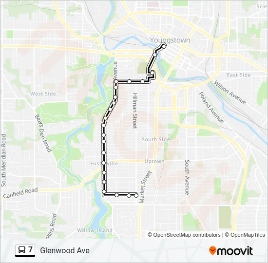 7 Bus Line Map