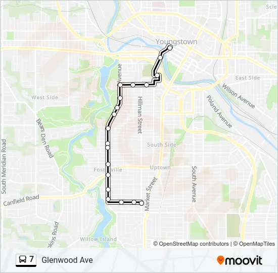 7 Bus Line Map