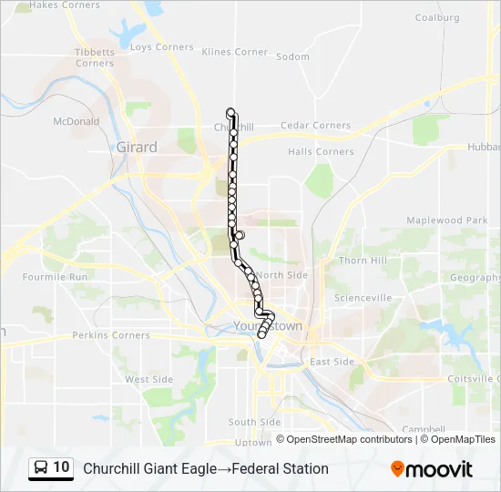 10 Bus Line Map