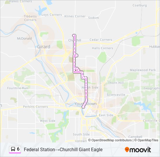 6 bus Line Map