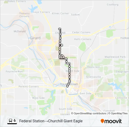 6 Bus Line Map