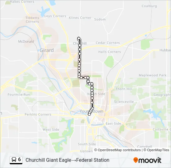 6 Bus Line Map