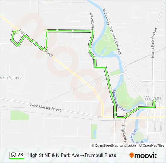 73 Bus Line Map