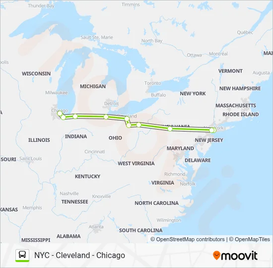 FLIXBUS N2641 Bus Line Map