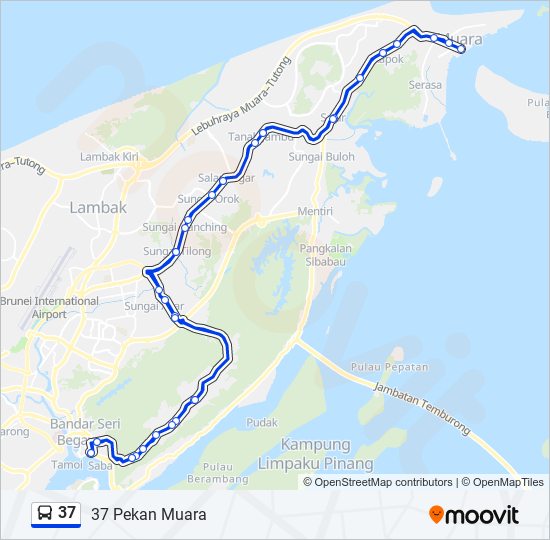 37 bus Line Map