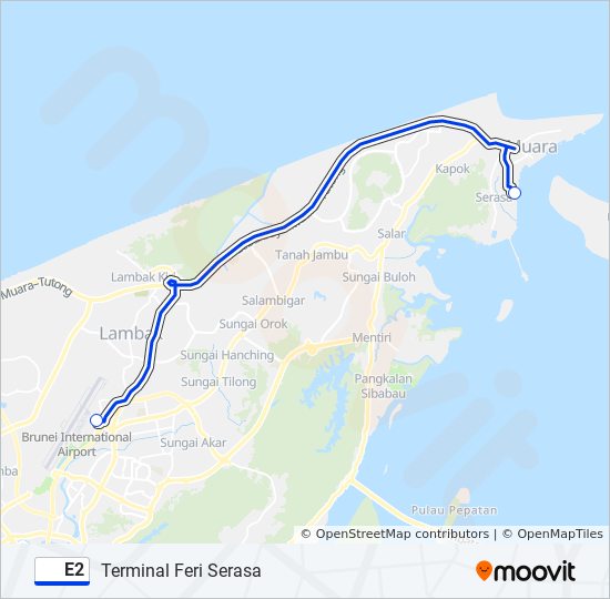 E2 bus Line Map