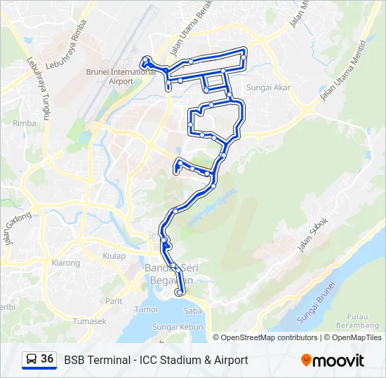 36 Bus Line Map