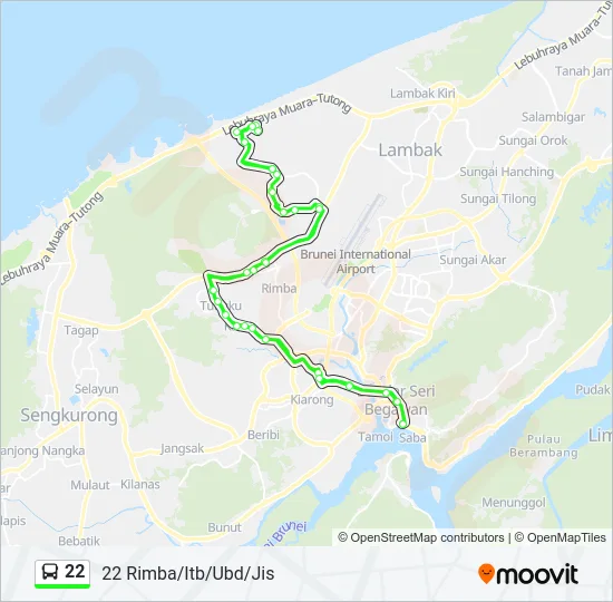 22 Bus Line Map