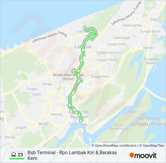 23 Bus Line Map