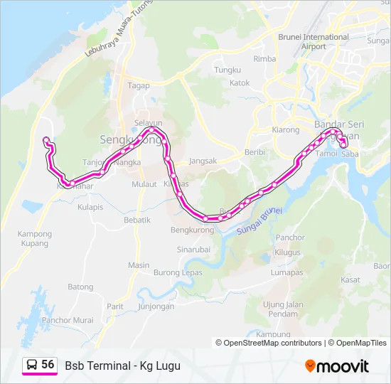 56 Bus Line Map