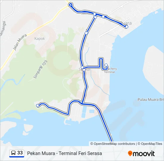 33 Bus Line Map