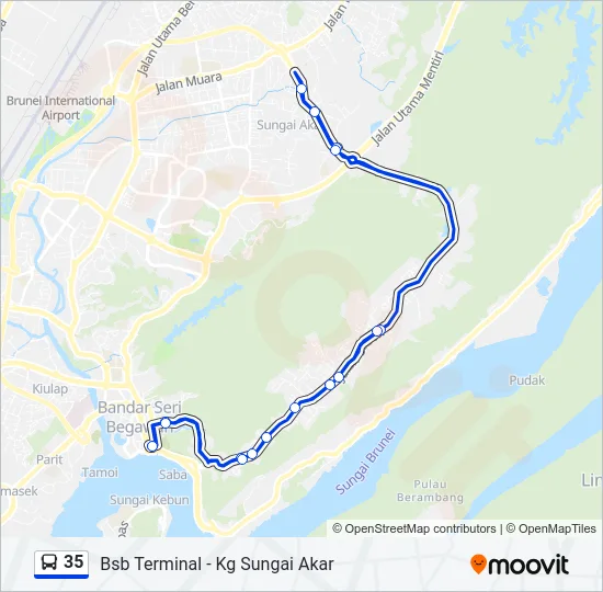 35 Bus Line Map