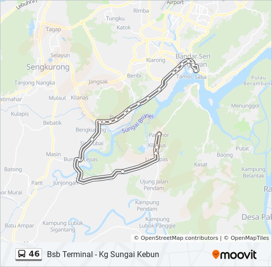 46 Bus Route Map 46 Route: Schedules, Stops & Maps - Bsb Terminal - Kg Sungai Kebun (Updated)
