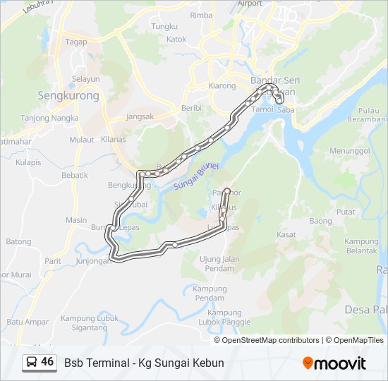 46 bus Line Map