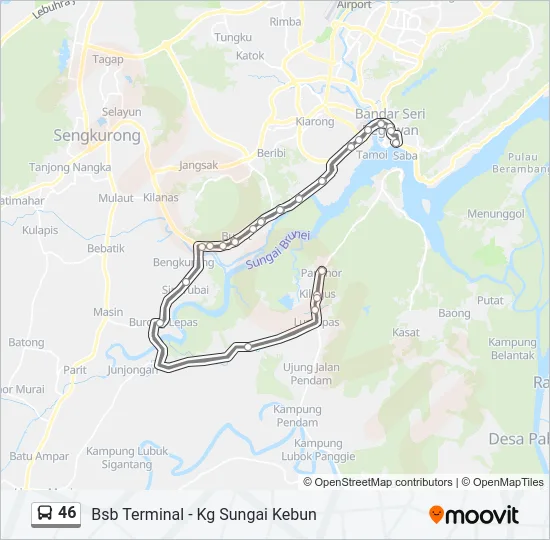 46 Bus Line Map
