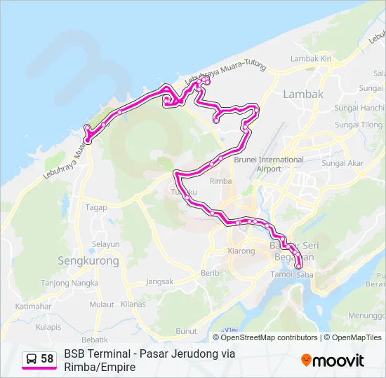 58 Bus Line Map