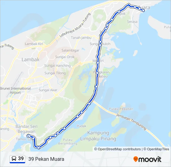 39 Bus Line Map