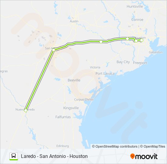 Mapa de FLIXBUS US1114 de autobús