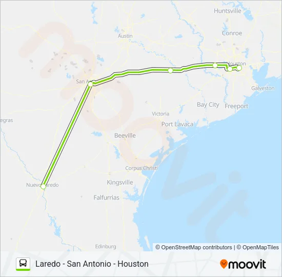 FLIXBUS US1114 Bus Line Map