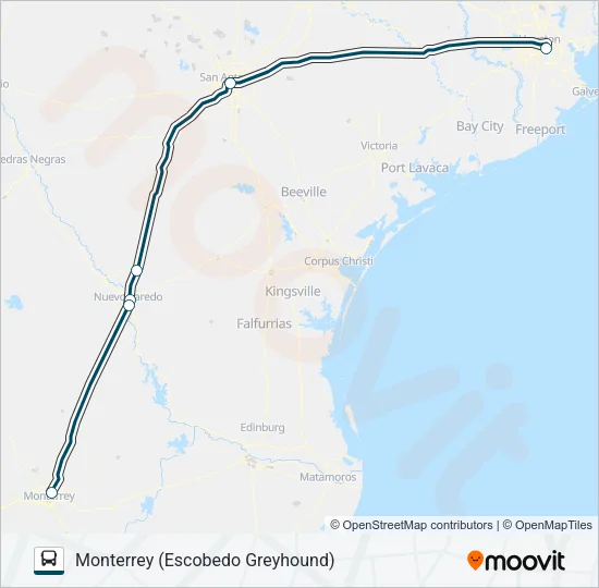 GREYHOUND US1112 Bus Line Map