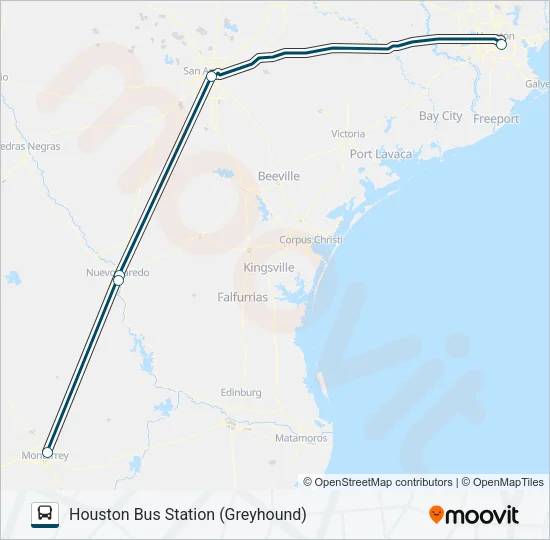 GREYHOUND US1112 Bus Line Map