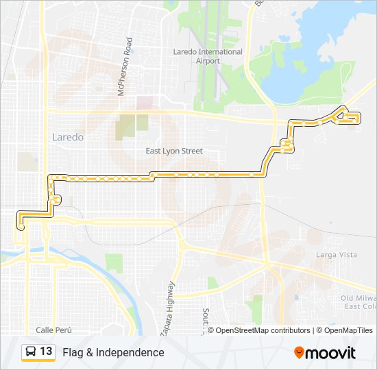 13 Bus Line Map
