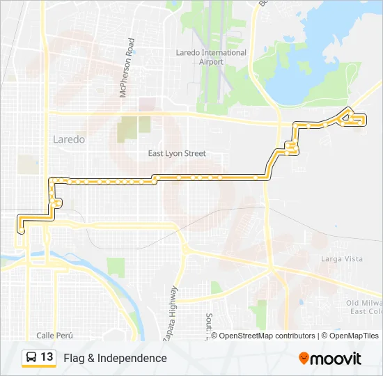 13 Bus Line Map