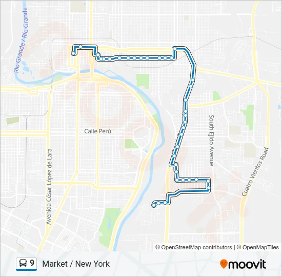 9 Bus Line Map