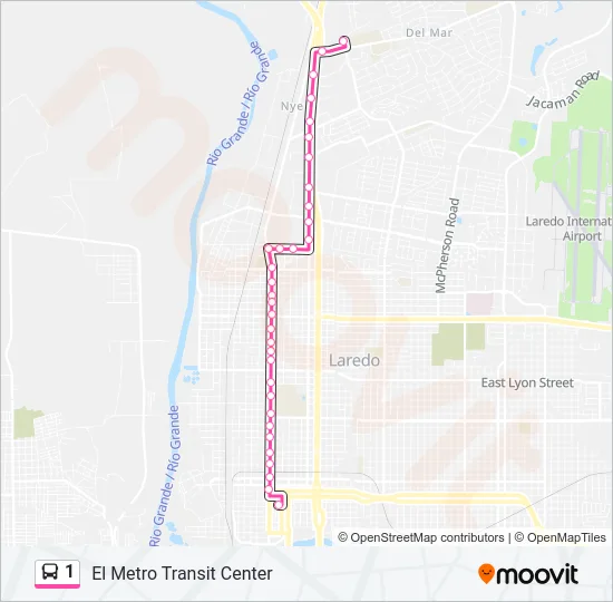 1 Bus Line Map
