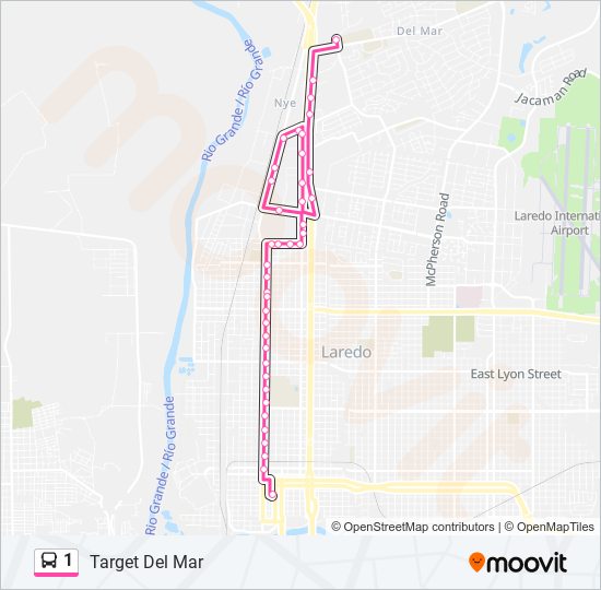 1 bus Line Map