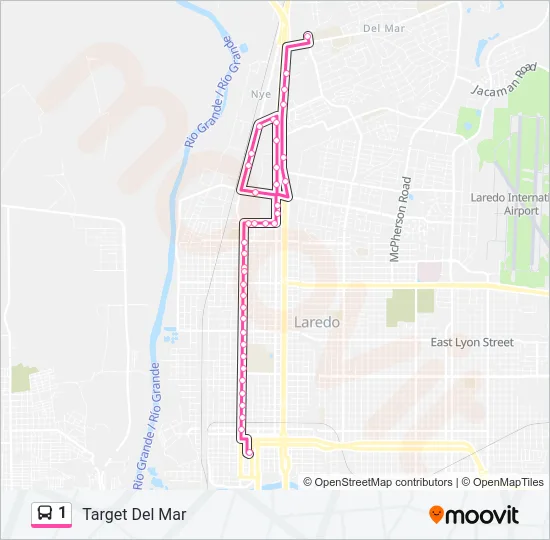 1 Bus Line Map