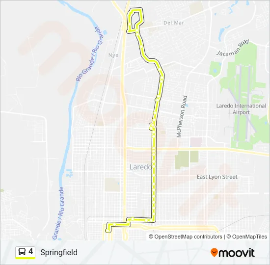 Mapa de 4 de autobús