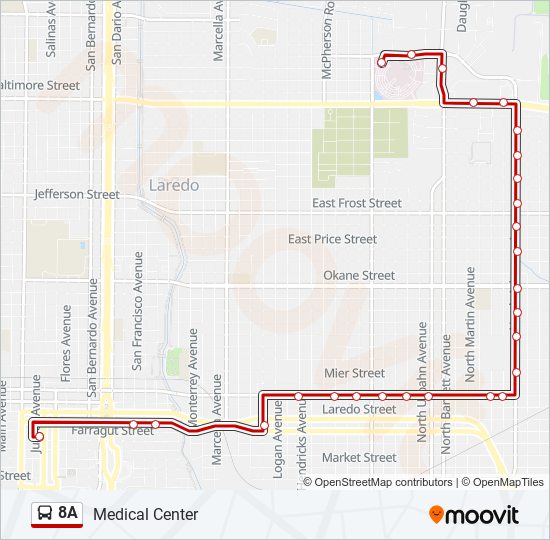 8A bus Line Map