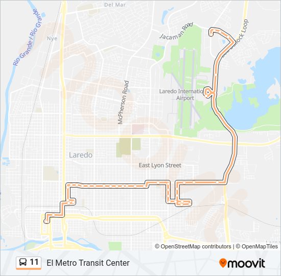 11 Bus Line Map