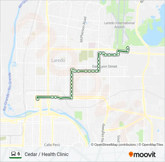 6 Bus Line Map