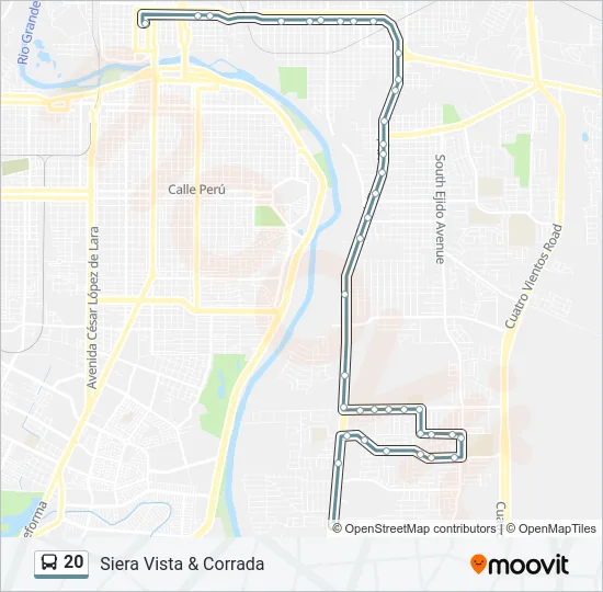 20 Bus Line Map
