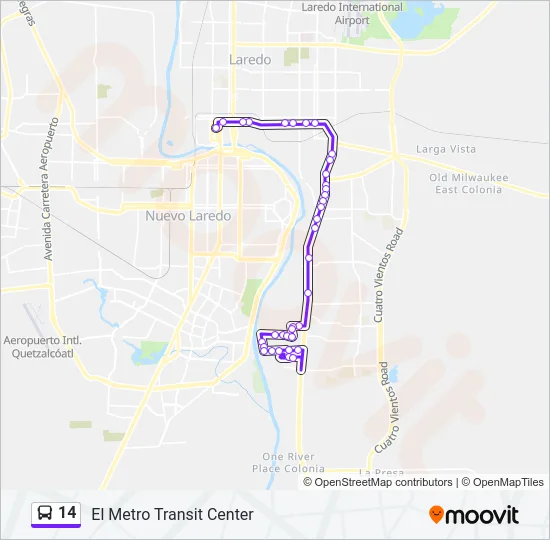 14 Bus Line Map