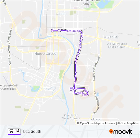 14 Bus Line Map