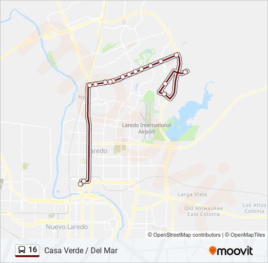 Mapa de 16 de autobús